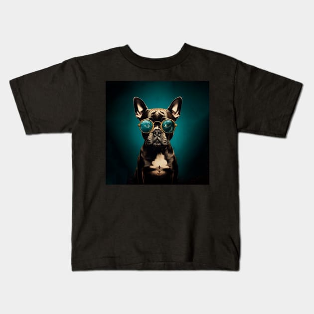 Dog cool Kids T-Shirt by C-Digitalart